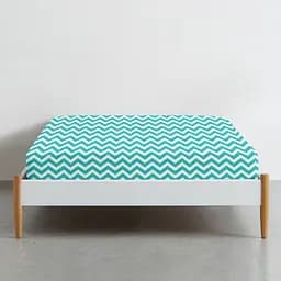 Простирадло Cosas полуторне 155х240 mint zigzag, м'ята (ZigMint_155s) - мініатюра 2