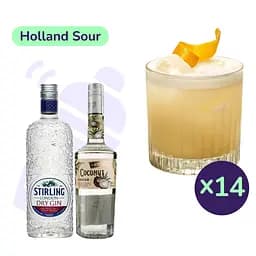 Коктейль Holland Sour (набор ингредиентов) х14 на основе Stirling London Dry