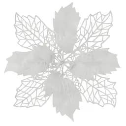 Ялинкова іграшка MIS LT Квітка Різдвяник великий 23х23х5 см білий