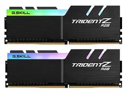 Модуль пам'яті DDR4 32GB (2x16GB) 3200MHz G.Skill Trident Z RGB Black (F4-3200C16D-32GTZR) - мініатюра 1