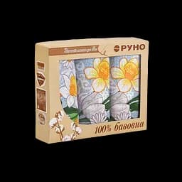Набір кухонних рушників Руно, 70х35 см, разноцветый, 3 шт. (707_Весняні квіти_2)