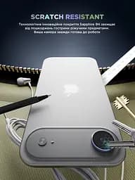 Захисне скло для камери Apple iPhone 17 Air, Supreme BI, синій колір, з рамкою, глянцеве скло для захисту лінз, протиударне, прозоре, з клейовим шаром по контуру, не впливає на якість фото, ArmorStandart (ARM86451) - мініатюра 5