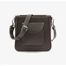 Шкіряна сумка Stella темно-коричнева