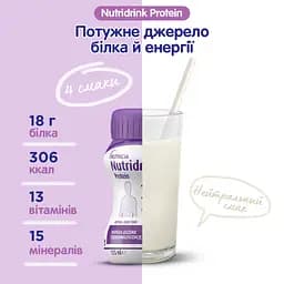 Набір: ентеральне харчування Nutricia Nutridrink Protein з нейтральним смаком 4х125 мл  - мініатюра 3