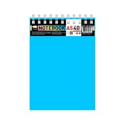Блокнот А5 Апельсин В-БП5-40(Light-Blue) 40 аркушів, пружина зверху