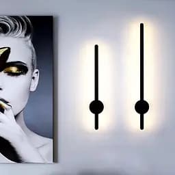 Видовжене світлодіодне чорне бра 80 см Арт. WJ 020/800 BK Line F