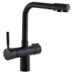 Змішувач для кухні на дві води Haiba Hans 021 HB0820 Чорний матовий