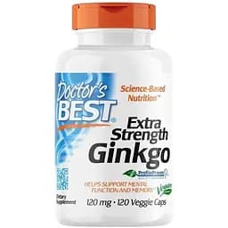 Натуральна добавка Doctor's Best Extra Strength Ginkgo 120 mg, 120 вегакапсул