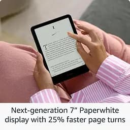 Електронна книга Amazon Kindle Paperwhite 12th Gen 2024 Jade, 16GB, дисплей 7 E Ink Carta, HD-екран, покриття антивідблиску, підсвічування, сенсорний екран, Bluetooth/Wi-Fi, захист від вологи, 300 dpi, зелена - мініатюра 3