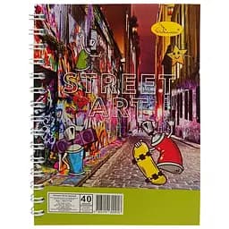 Блокнот А6 Апельсин АП-1710, 40 аркушів, пружина збоку Вид 5