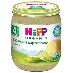 Уцінка. Органічне пюре HiPP Кабачок з картоплею, 125 г 