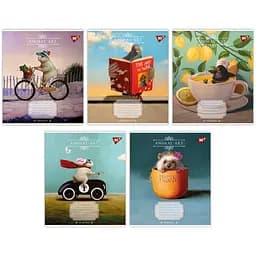 Набір зошитів Yes Animal art А5 в лінійку 48 аркушів 10 шт. (767122)