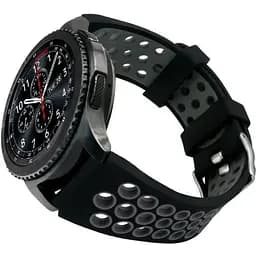 Спортивный ремешок с перфорацией Primo для часов Samsung Gear S3 Classic SM-R770/Frontier RM-760 Black Grey