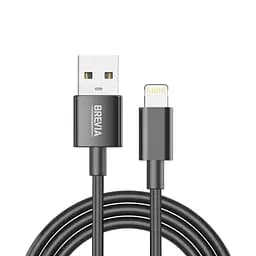 Кабель Brevia USB to Lightning 2,4А 1 м, черный box (55100BULC1)