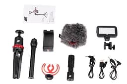 Микрофон пушка с триподом для мобильных устройств 3,5 мм 2Е MM011 Vlog Kit - мініатюра 3