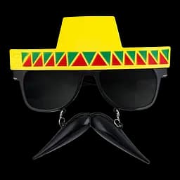 Карнавальні окуляри Offtop Мексіканець в сомбреро (870177)