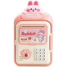 Сейф копилка детская Strong Box Rabbit розовый