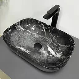Умивальник VBI Ravenna black opal glossy накладний VBI-011225, Чорний