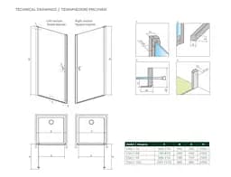 Душові двері Radaway Nes DWJ I 80 см 10026080-01-01L - мініатюра 2