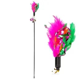 Flamingo Feather Stick фламинго перья дразнилка с перьями игрушка для котов 0.008кг длина 59 см