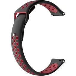 Ремінець DK CDK для Xiaomi Haylou LS09 (GST) 22mm Silicone Sport Band Nike (011907) (black / red)