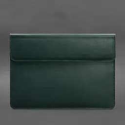 Шкіряний чохол-конверт BlankNote на магнітах для MacBook 13 Зелений - мініатюра 4