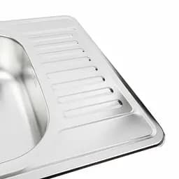 Кухонна мийка з нержавіючої сталі Platinum декор 6550 (0,8/180 мм), R, Decor - мініатюра 9