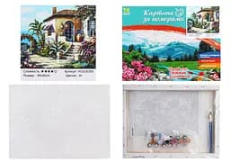 Набор для росписи по номерам Домик на берегу моря, TK Group, 30x40 см, 30393