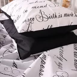 Наволочка MirSon Бязь 17-4835 Balduccio 45х45 см чорно-біла (2200009576775)