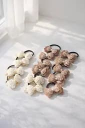 Набір текстильних гумок для волосся з м'якими бантиками 20 гумок