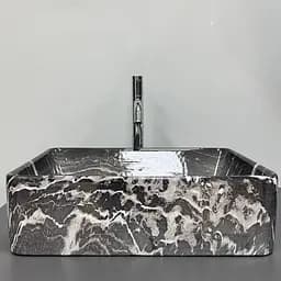 Умивальник VBI Asti M black onyx накладний VBI-013006, Чорний матовий - мініатюра 4