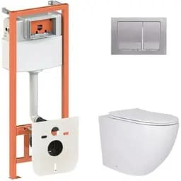 Набір Q-tap Nest 4 в 1 підвісний унітаз Robin Ultra Quiet 520x365x365 + комплект інсталяції QT13332381AW47499