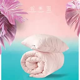 Набір Ideia Tropical ковдра 140х210 + подушка 50х70 всесезонний пудра 8-32432*001 - мініатюра 4