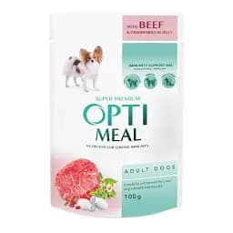 Набір: вологий корм для собак Optimeal Complete Canned Pet Food Adult 3+1 pouch 400 г - мініатюра 3