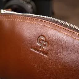 Жіноча косметичка із натуральної шкіри Grande Pelle 11510 коричневий - мініатюра 8