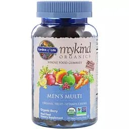 Органічні мультівітаміни для чоловіків Органічні ягоди Garden of Life MyKind Organics 120 вегетаріанських жувальних цукерок