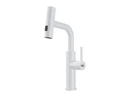 Cмеситель для кухни водопад с выдвижной лейкой белый Nett LW-35 Белый