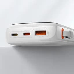Зовнішній акумулятор Baseus Qpow Pro Digital Display Fast Charge Power Bank 10000mAh 20W iP Edition White（With: Simple charging cable Type-C 3A 0.3m W (PPQD060002) - мініатюра 9