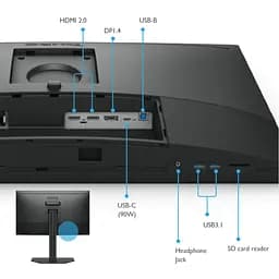 Монітор TFT 27" BenQ SW272Q, 2K IPS, 2хHDMI, DP, USB-C, HAS, USB-hub, MCR, Pivot, сірий (9H.LLPLB.QBE) - мініатюра 4