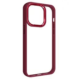 Чехол для Apple iPhone 14 Pro, UNIT2, бордовый, ударопрочный, прозрачный противоударный чехол-накладка из TPU и поликарбоната (PC), с защитными бортиками, защита всего корпуса от ударов и царапин, ArmorStandart (ARM69950)