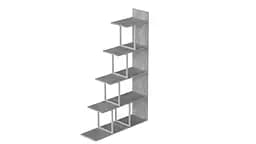 Етажерка Ferrum-decor Стелла 1600x1020x300 Білий метал ДСП Бетон (FRD-105495)