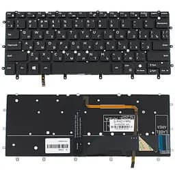 Клавіатура для ноутбука DELL (Inspiron: 7347, 7348) rus, black, без фрейма, підсвічування клавіш - мініатюра 2