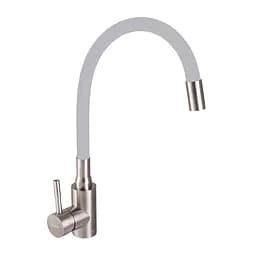 Змішувач для кухні Haiba SUS 011 із чорним силіконовим виливом HB3890 Нержавіюча сталь