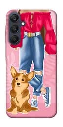 Чохол Demsky Girl and corgi для Samsung Galaxy A25 5G