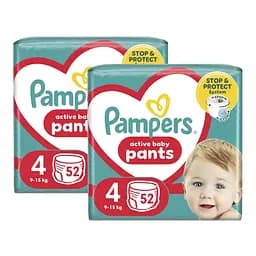 Подгузники-трусики Pampers Pants Maxi одноразовые 4 (9-15 кг) 104 шт. (2 уп х 52 шт.)