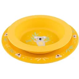 Набір посуду Canpol babies Exotic Animals з 2-х елементів жовтий (56/523_yel)