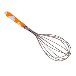 Венчик кухонный с керамической ручкой 29 см, Kitchen Master Оранжевый 85765