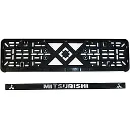 Рамка номерного знака Poputchik пластик з об'ємними літерами Mitsubishi 52х13.5х2 см 2 шт - мініатюра 4