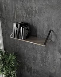 Полка для книг и декора Moreli XT-28 Bl в стиле лофт 800x210x290 мм Черный/Капучино (mo-xt28-black-capuch)