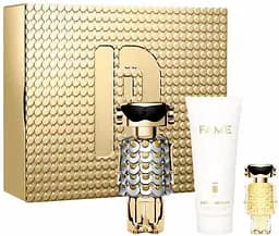 Набір Paco Rabanne Fame 80 мл парфумована вода, 100 мл лосьйон для тіла, 4 мл міні